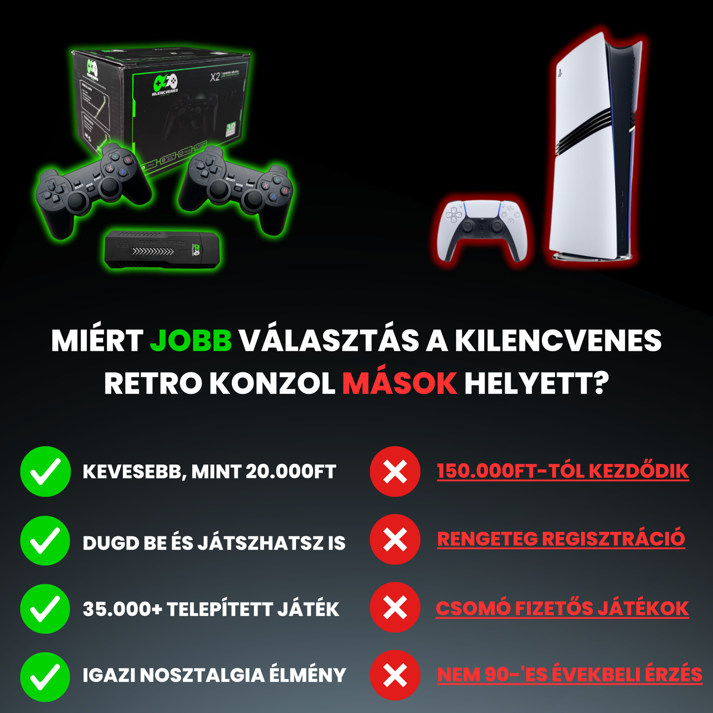 Kilencvenes™ - Retro Játékkonzol